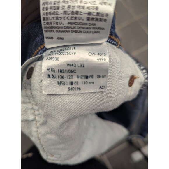 Levi's 501 Men’s Jeans 42x32 Button Fly Straight Fit Blue Denim Classic Vintage - Picture 8 of 13